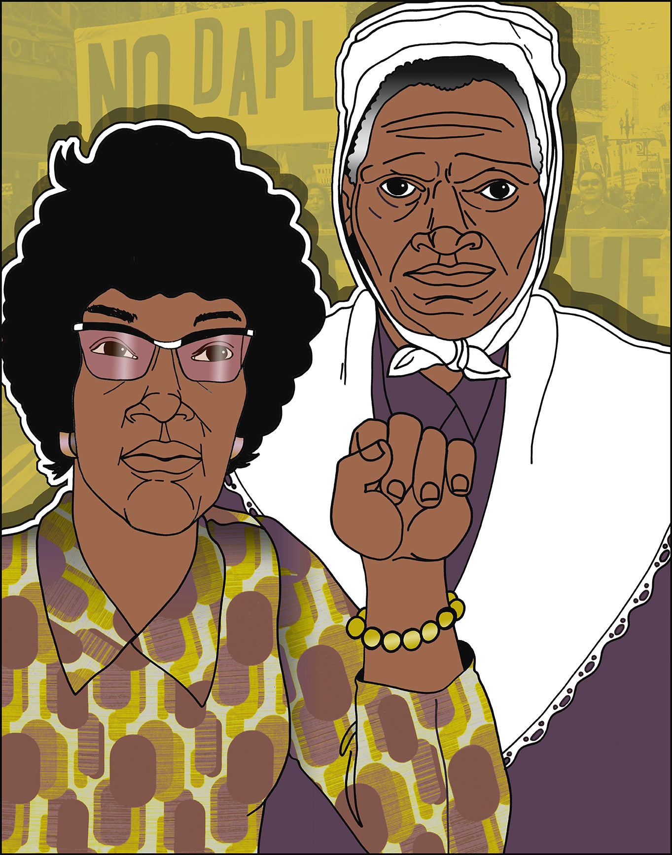 Somethin' About Freedom : Ajuan Mance : Shirley and Sojourner Join the Dapl Protest