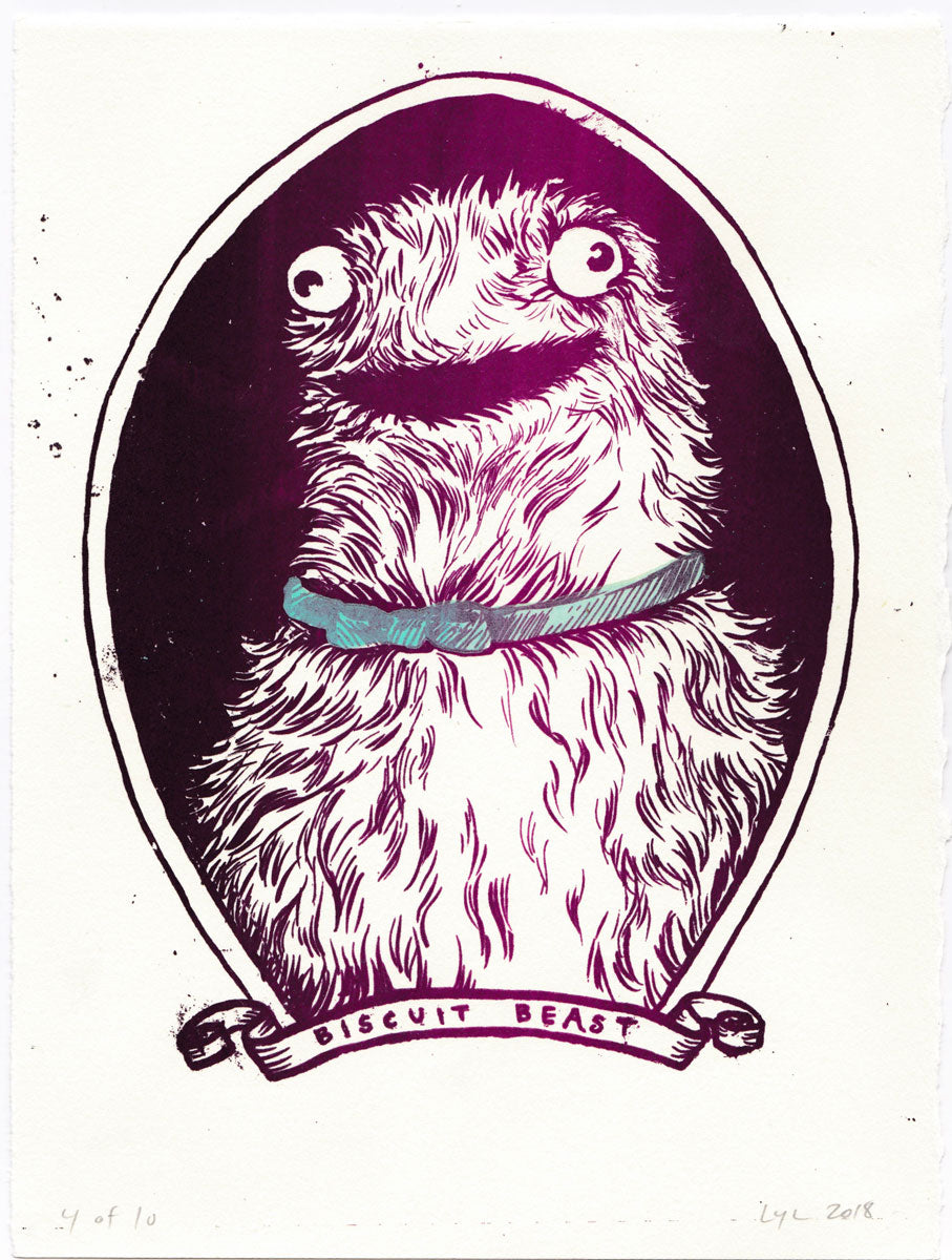 Leah Yael Levy: Biscuit Beast(screenprint)