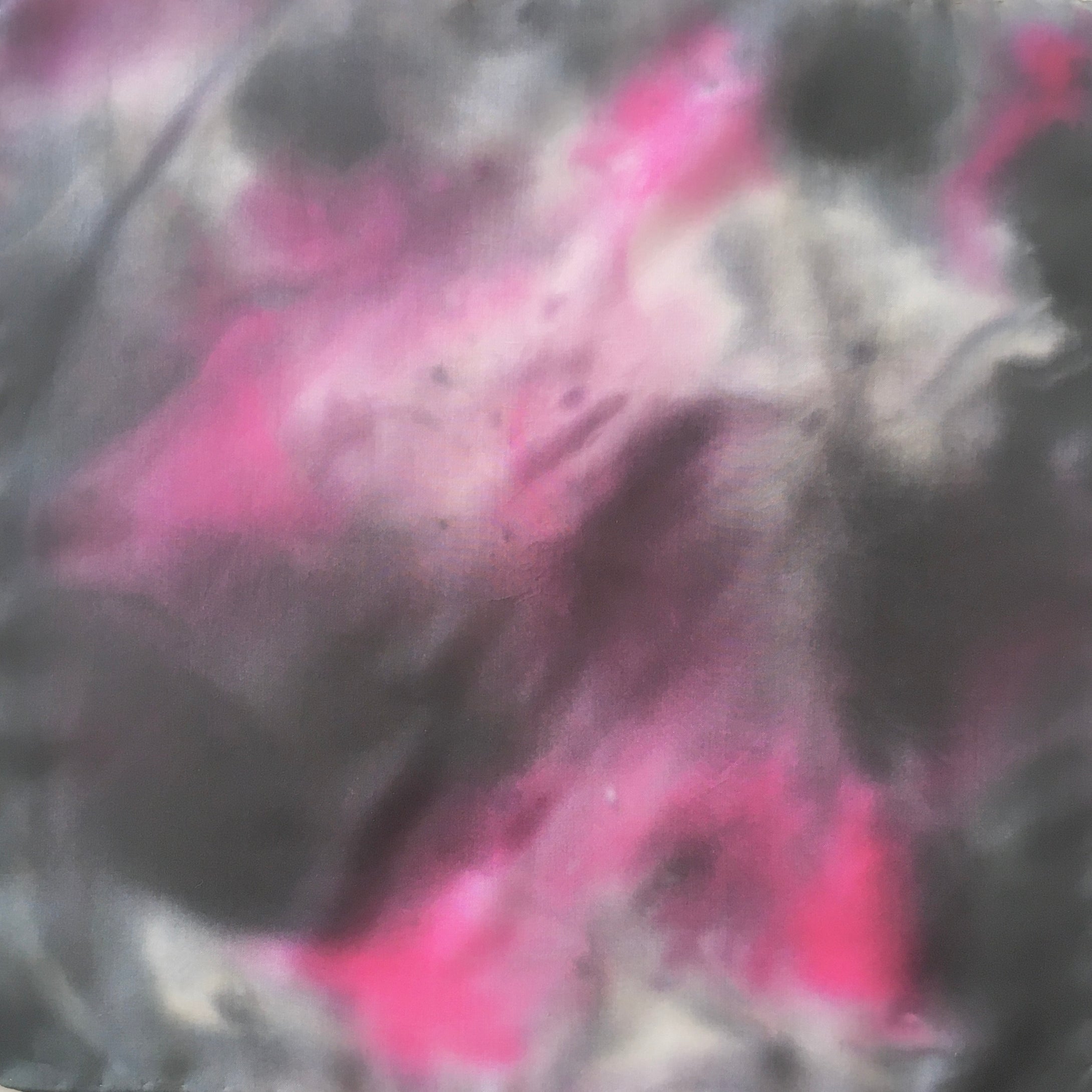 Scarf Spree: (S) Pink & Black 11”x11” Silk Pocket Square