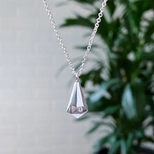 Corey Egan: (W) Crystal Diamond Fragment Necklace in Silver
