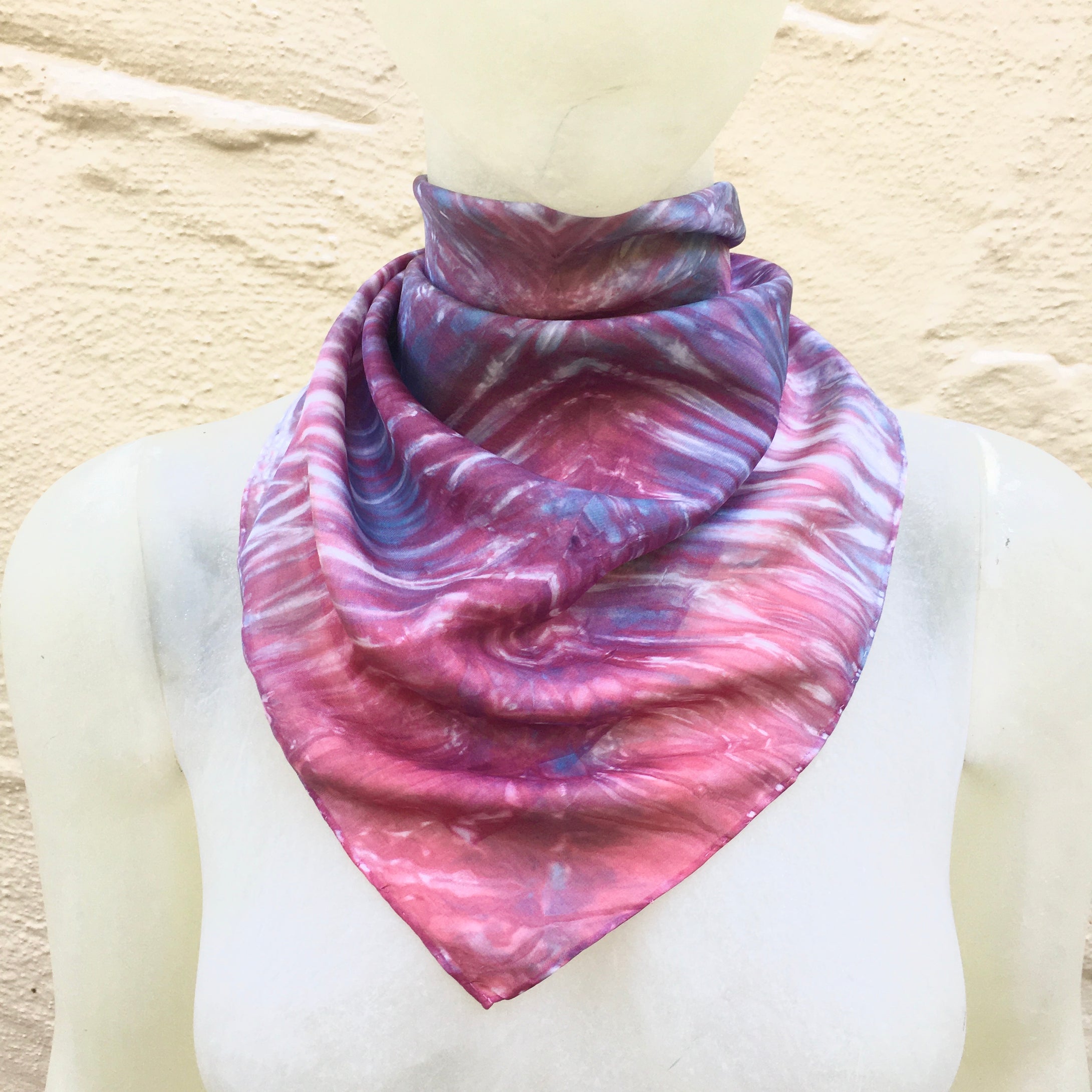 Scarf Spree: (S) Teal Blue & Red 21