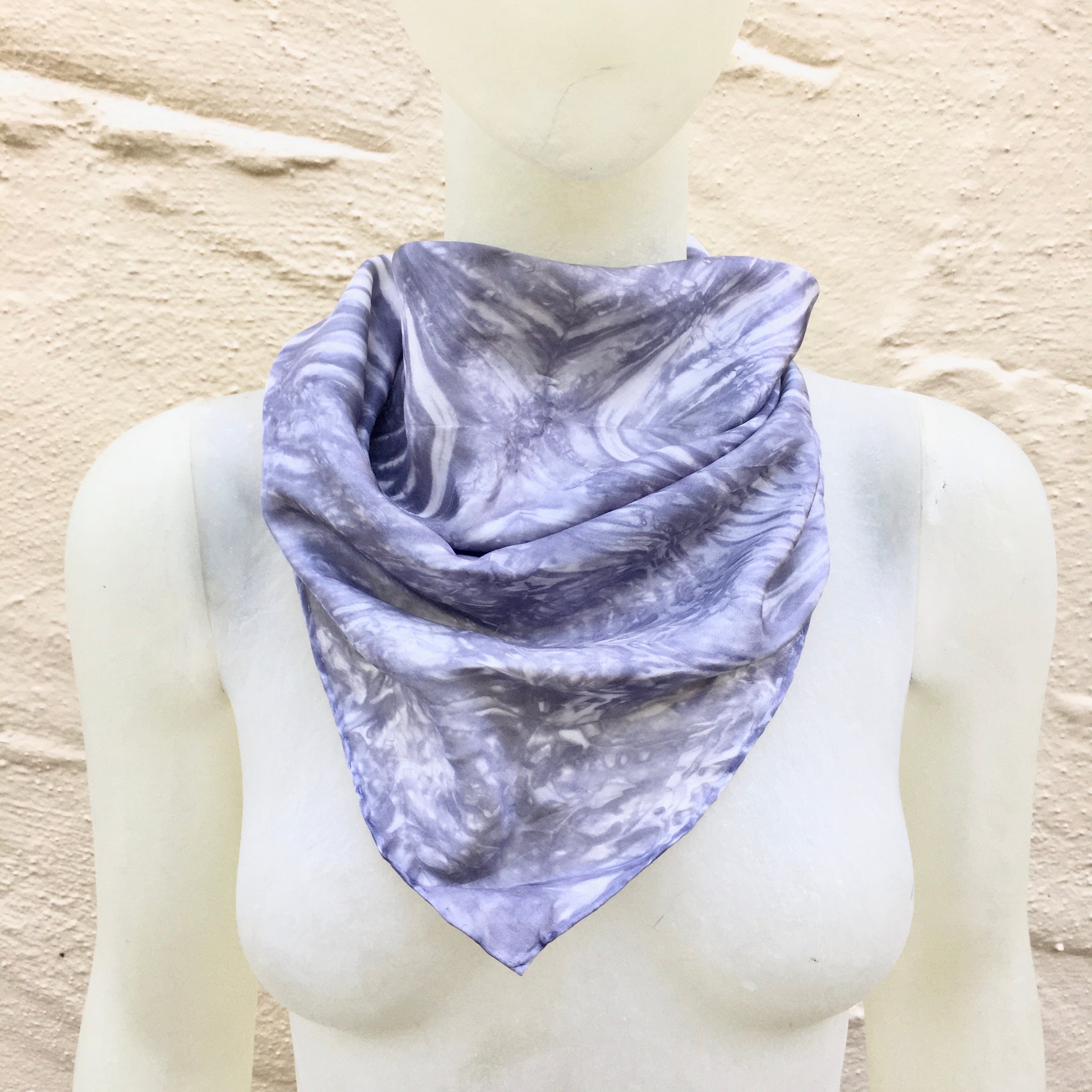 Scarf Spree: (S) Platinum & White 21