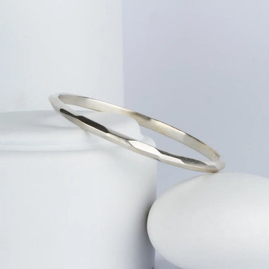 Corey Egan: (W) Bangle, Thin Silver Denali
