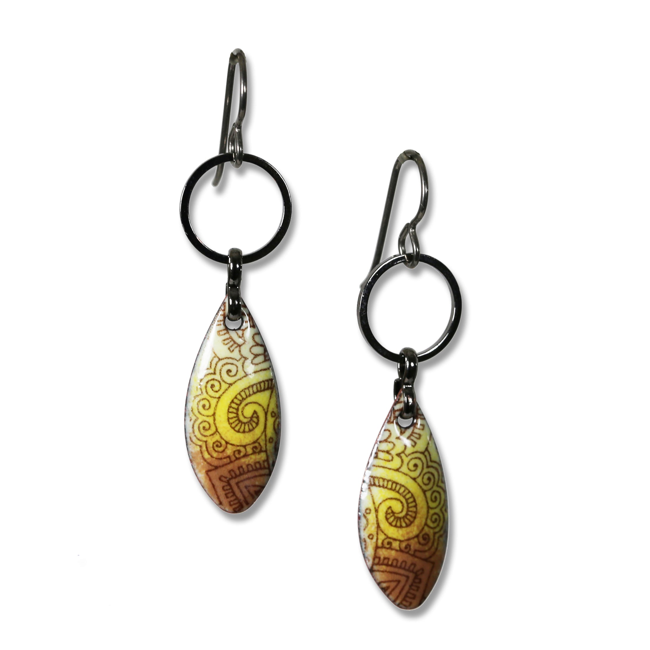 Michele Dodge:(S) Ring & TearDrop Earrings - Henna