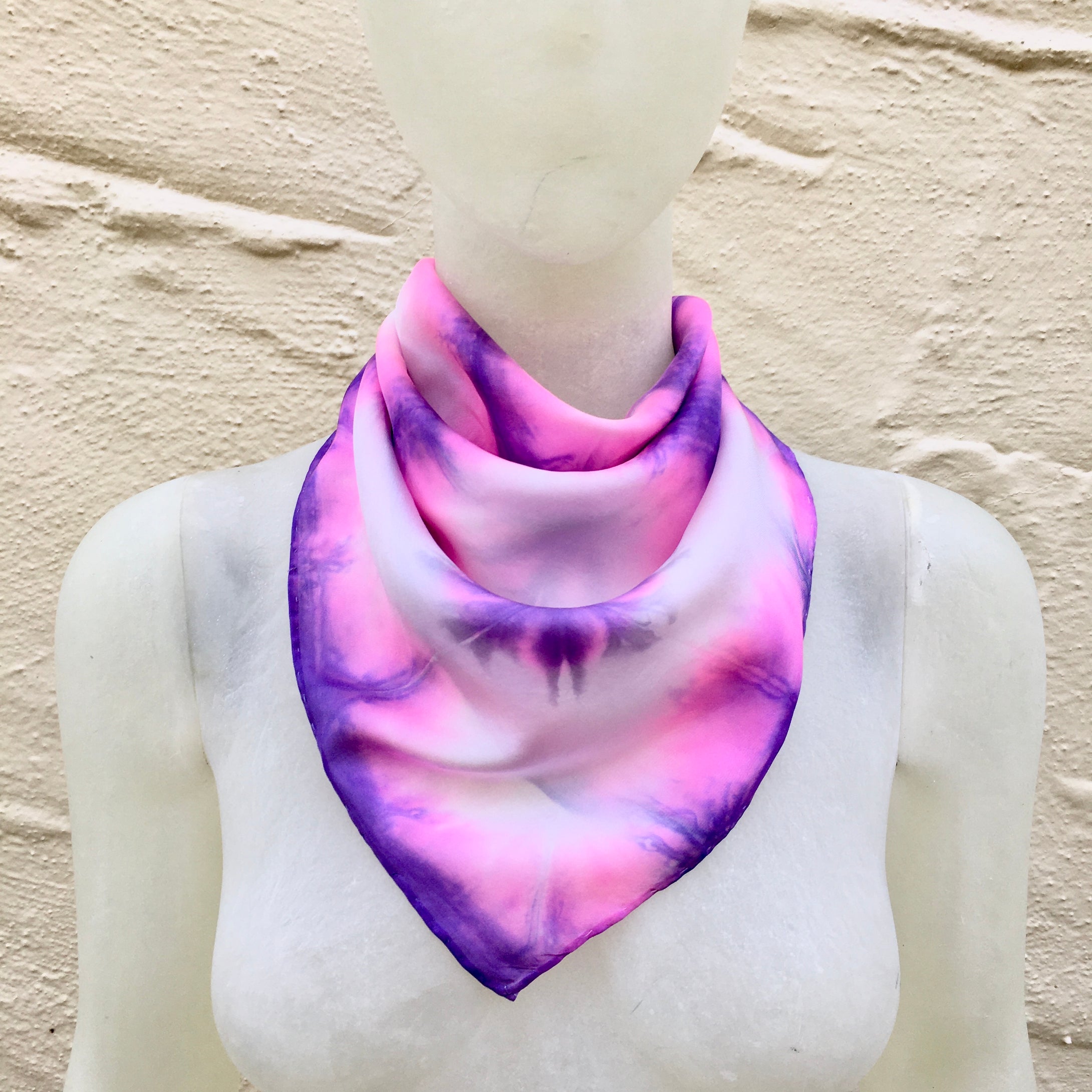 Scarf Spree: (S) Pink Purple & White 21