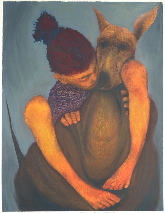 Doug Lawler : Girl with Dog (Print)