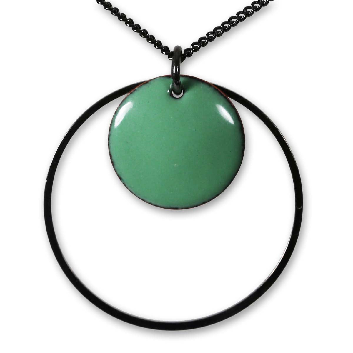 Michele Dodge:(S) Encircled Pendant - Green
