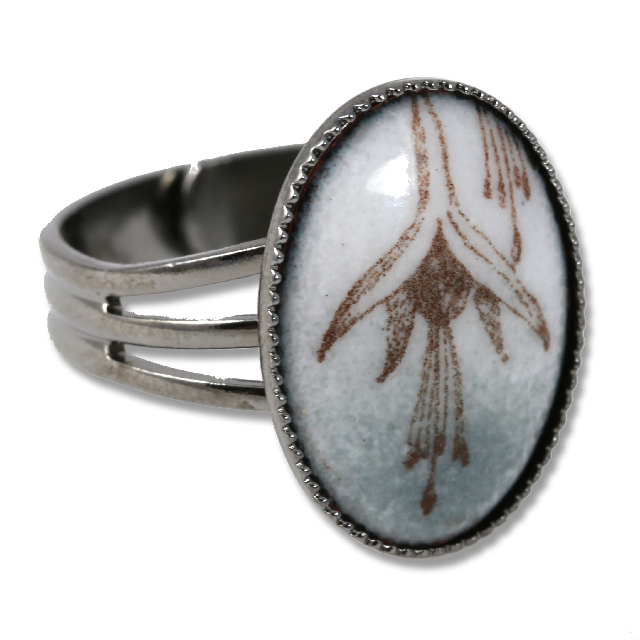 Michele Dodge:(S) Adjustable Ring - Tropical Flower