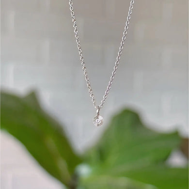 Corey Egan: (W) Rise Necklace, Silver With Diamond