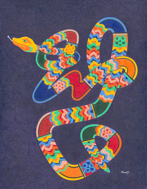 American Minhwa: Moonji L. Pickering: Dancheong Snake II, 2024
