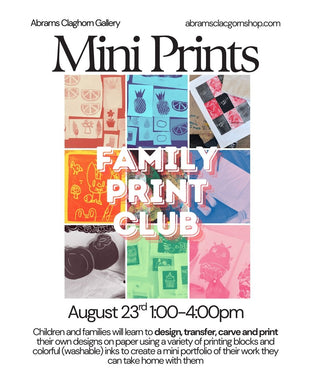 Family Print Club - August 23rd 1-4pm