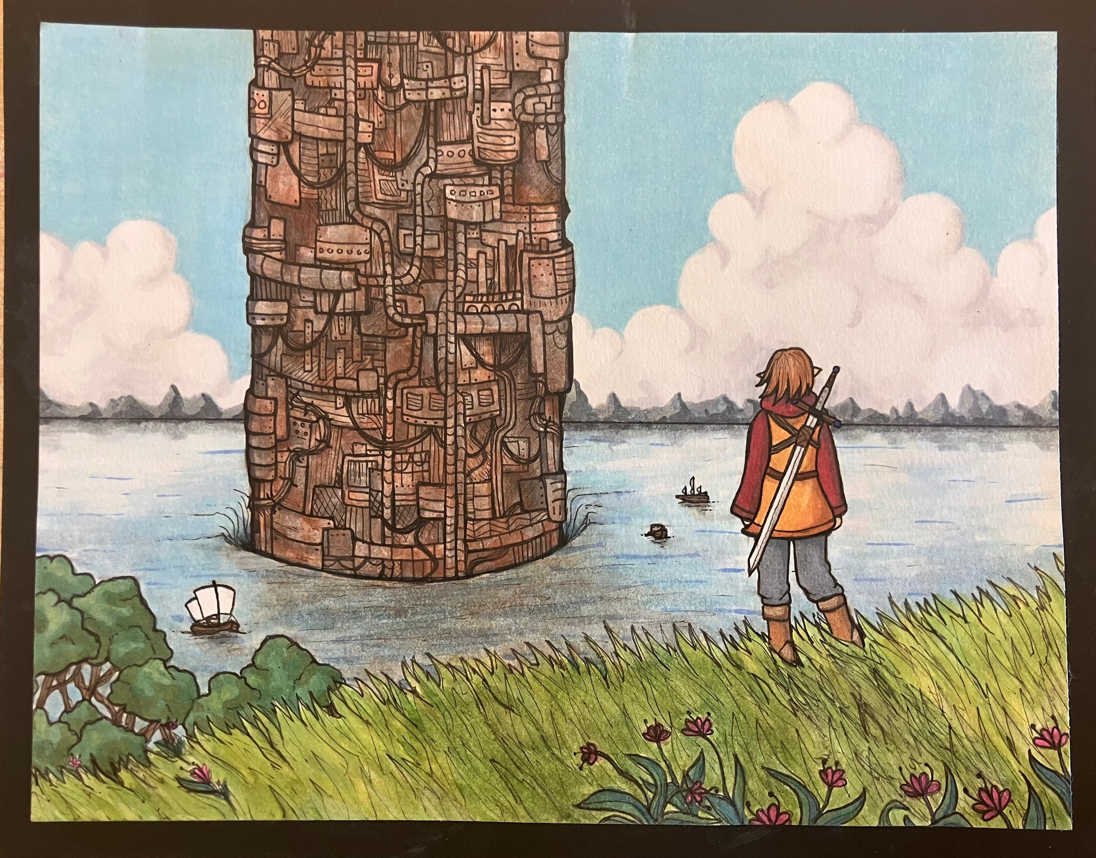 2026 Albany High School : Journey Cassian Henrich-Cohen 7.5 x 9.5, pen & marker NFS