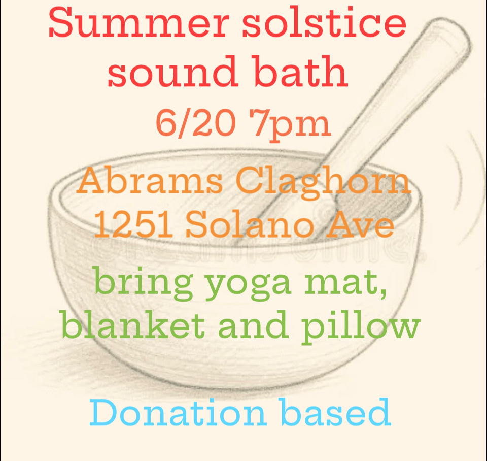 Summer Solstice Sound Bath June 20 7pm