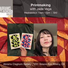 Relief Printing Workshops with Jade Vega