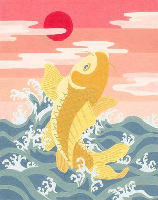American Minhwa: Moonji L. Pickering: Jumping Fish, 2024