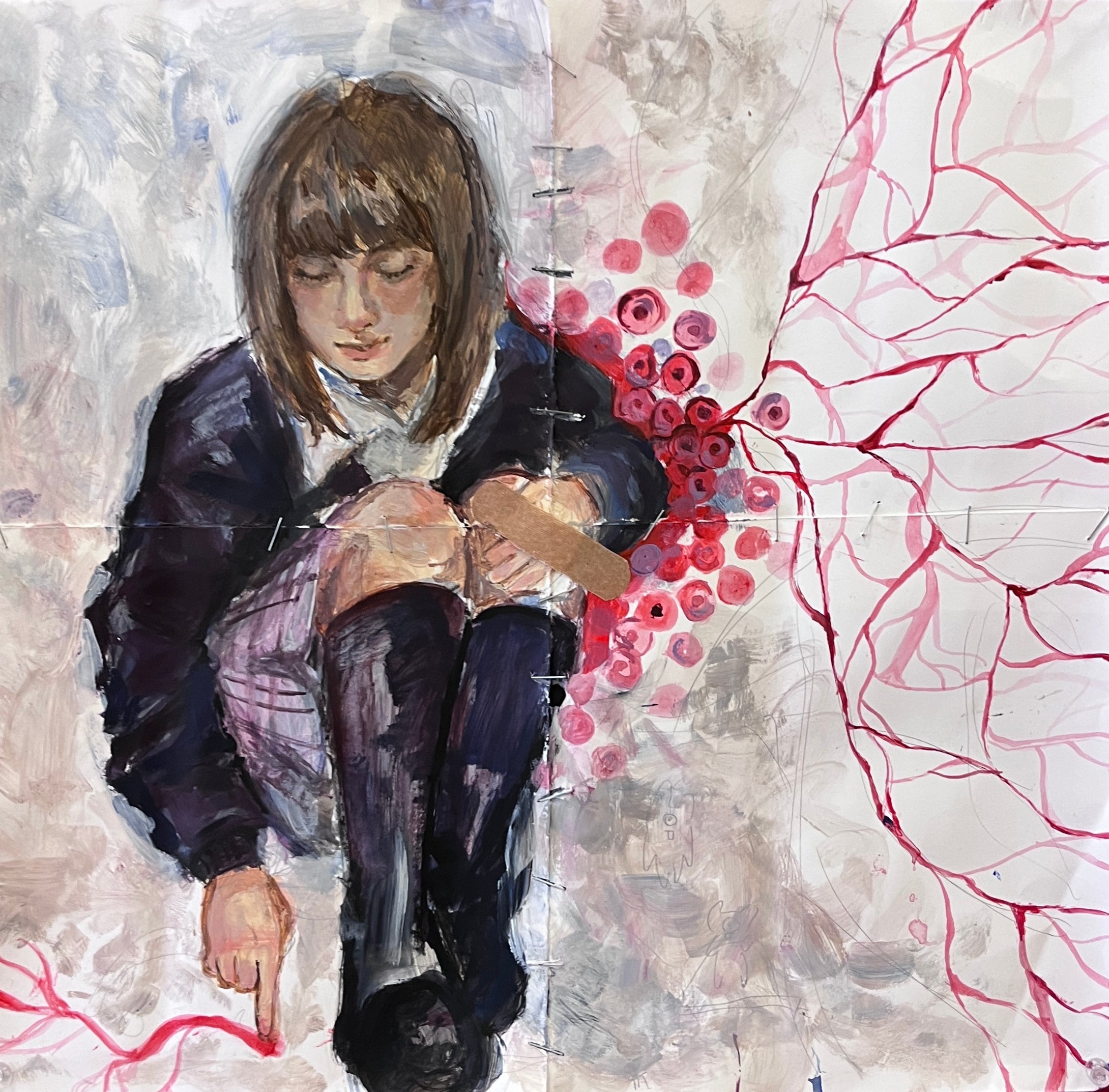 2026 Albany High School :Staple Tenzin Yangdon 18 x 18, gouache, acrylic NFS