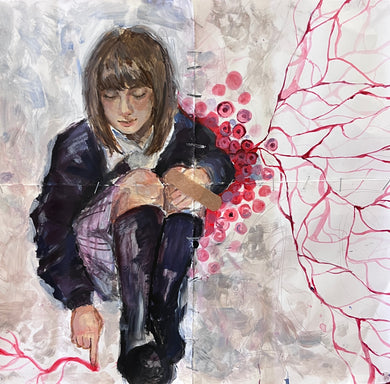 2026 Albany High School :Staple Tenzin Yangdon 18 x 18, gouache, acrylic NFS