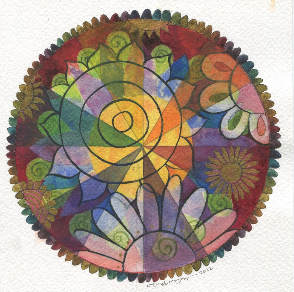 Jennifer Mazzucco - Color Wheel Jewel Colored Flowers Etude