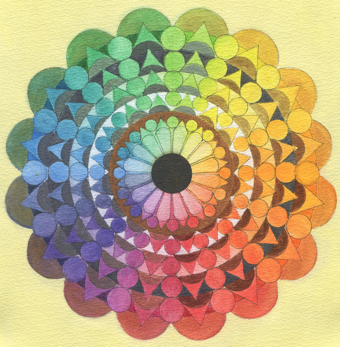 Jennifer Mazzucco - Color Wheel Comprised of Circles and Triangles