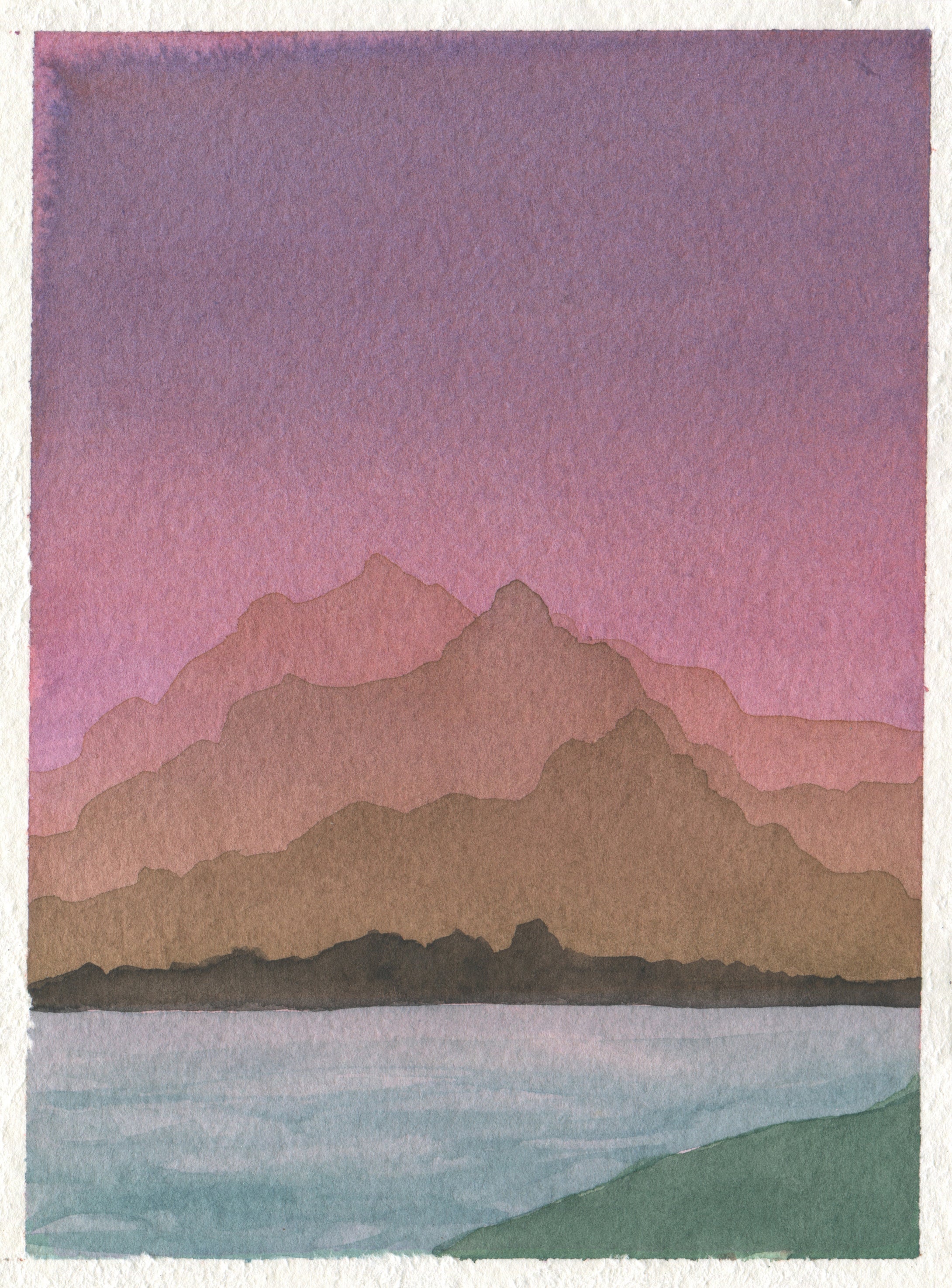 Jennifer Mazzucco - Purple Sunset Atmospheric Perspective