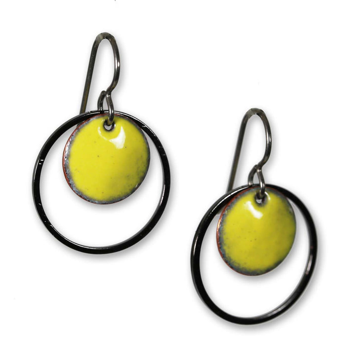 Michele Dodge:(S) Encircled Earrings - Yellow