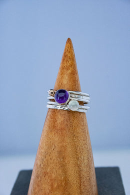 Forge & Fountain: Stacking Rings with Amethyst