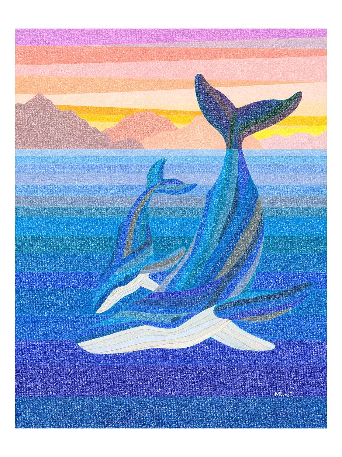 Moonji Pickering: Print - Humpback Whales