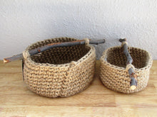 Natural Basket with Branch Handle
