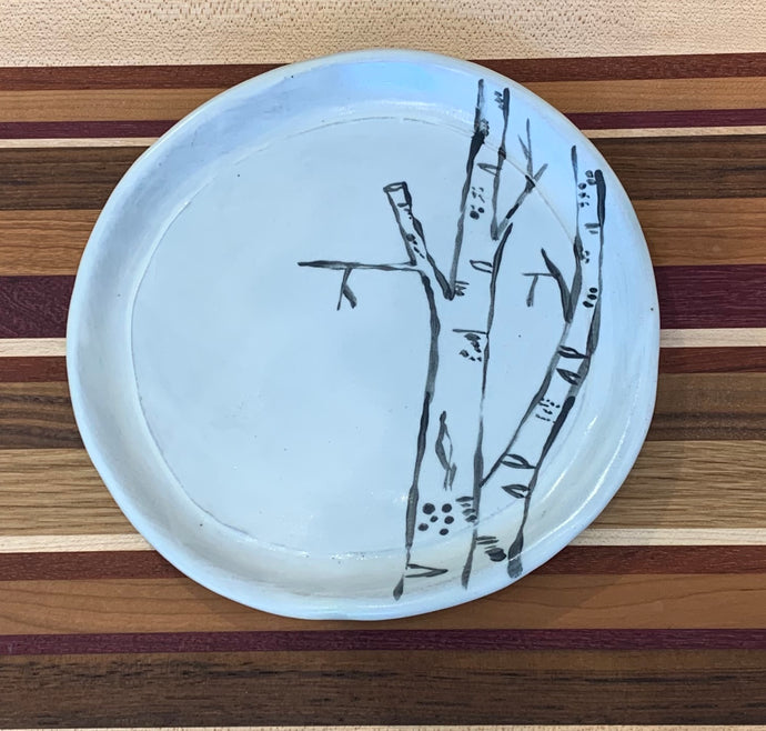 Josie Jurczenia: Small Plate, two trees, no leaves