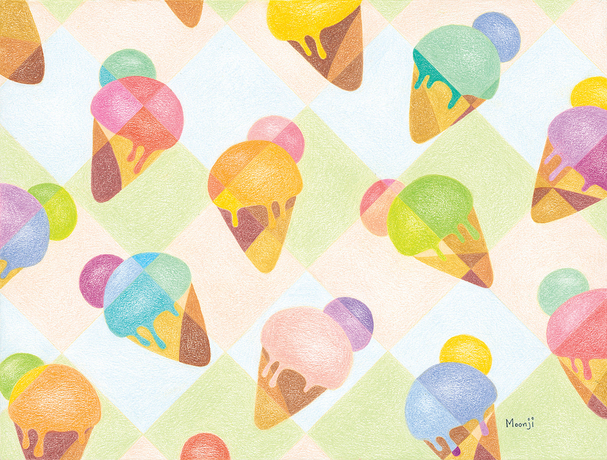 Moonji Pickering: Print - Ice Cream