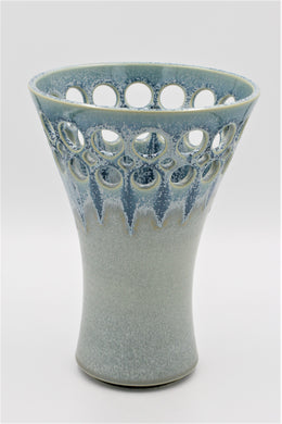 Lynne Meade: Tall Tapered Vase Ice Blue