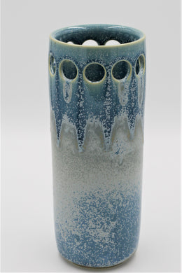 Lynne Meade: Tall Cylinder Vase Ice Blue