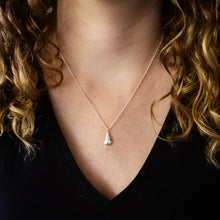 Corey Egan: (W) Crystal Diamond Fragment Necklace in Silver