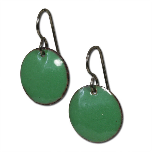 Michele Dodge:(S)Small Disc Earrings - Green