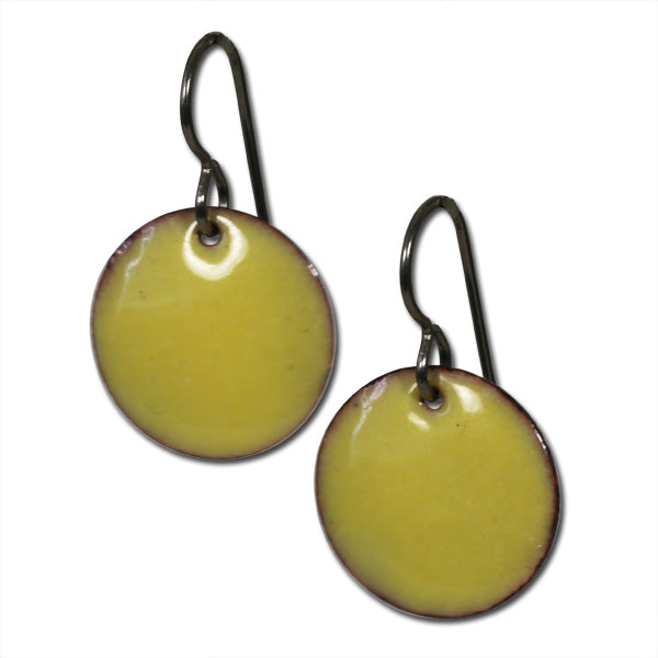 Michele Dodge:(S)Small Disc Earrings - Yellow