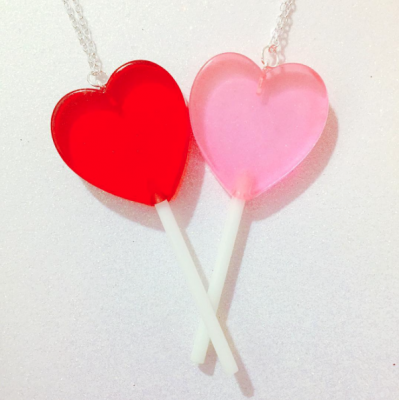 Unicorn Crafts: Heart Lollipop Necklace